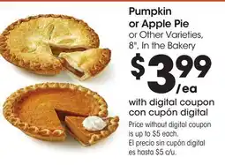 Food 4 Less Pumpkin or Apple Pie offer