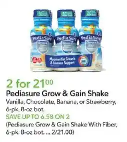Publix Pediasure Grow & Gain Shake offer
