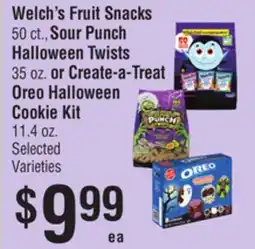Smart & Final Welch's Fruit Snacks, Sour Punch Halloween Twists or Create-a-Treat Oreo Halloween Cookie Kit offer