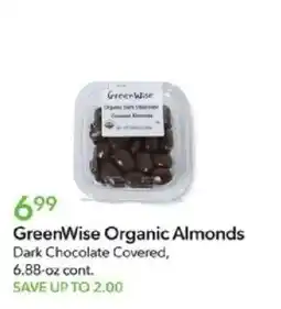 Publix GreenWise Organic Almonds offer