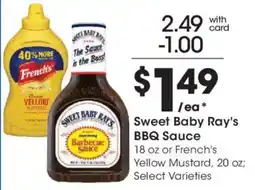 Kroger Sweet Baby Ray's BBQ Sauce offer