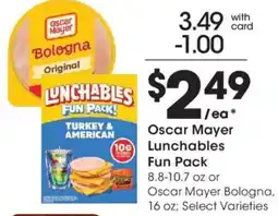 Kroger Oscar Mayer Lunchables Fun Pack offer