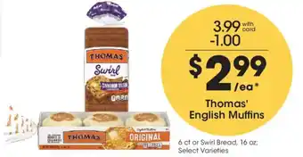Kroger Thomas' English Muffins offer