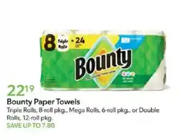 Publix Bounty paper towels offer