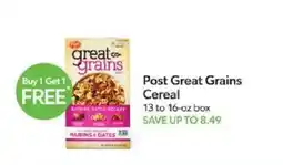 Publix Post Great Grains Cereal offer