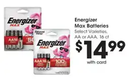 Kroger Energizer Max Batteries offer