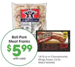 Kroger Ball Park Meat Franks offer