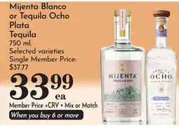Pavilions Mijenta Blanco or Tequila Ocho Plata Tequila offer