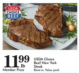 Pavilions USDA Choice Beef New York Steak offer