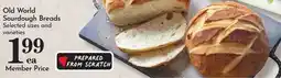 Pavilions Old World Sourdough Breads offer
