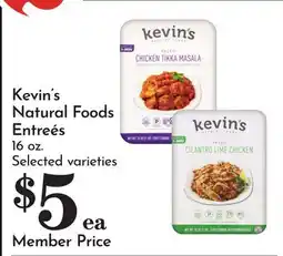 Pavilions Kevin's Natural Foods Entrees offer