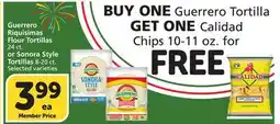 Albertsons Guerrero Riquisimas Flour Tortillas or Sonora Style Tortillas offer