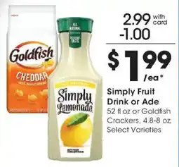 Kroger Simply Fruit Drink or Ade offer