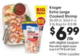 Kroger Kroger extra large cooked shrimp offer