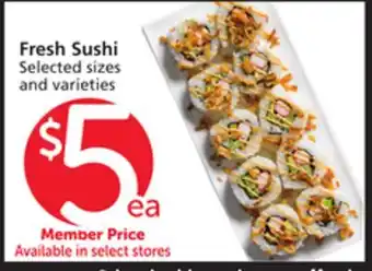 Albertsons Fresh Sushi offer