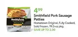Publix Smithfield pork sausage patties offer