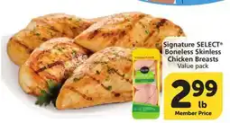 Albertsons Signature SELECT Boneless Skinless Chicken Breasts offer