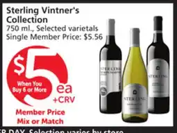 Vons Sterling Vintner's Collection offer