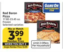 Vons Red Baron Pizza offer