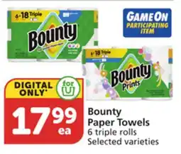 Vons Bounty Paper Towels offer