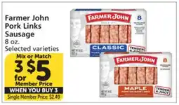 Vons Farmer John Pork Links Sausage offer