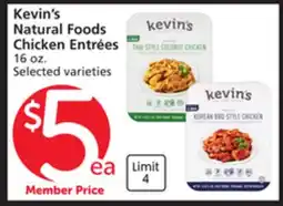 Vons Kevin's Natural Foods Chicken Entrées offer