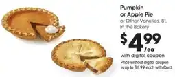 Kroger Pumpkin or Apple Pie offer