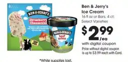 Kroger Ben & Jerry's Ice Cream offer