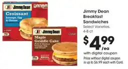 Kroger Jimmy Dean breakfast sandwiches offer