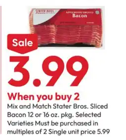Stater Bros Stater Bros. Sliced Bacon offer