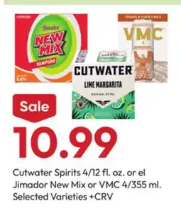 Stater Bros Cutwater Spirits 4/12 fl. oz. or el Jimador New Mix or VMC 4/355 ml offer
