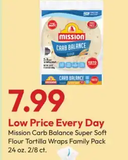 Stater Bros Mission Carb Balance Super Soft Flour Tortilla Wraps Family Pack offer