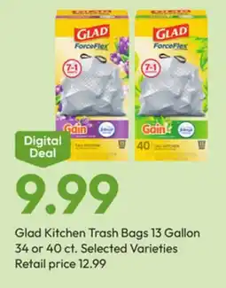Stater Bros Glad Kitchen Trash Bags 13 Gallon offer
