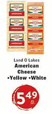 Rio Valley Market Land O Lakes American Cheese •Yellow •White offer