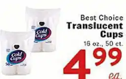 Rio Valley Market Best Choice Translucent Cups offer