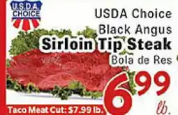 Rio Valley Market USDA Choice Black Angus Sirloin Tip Steak offer