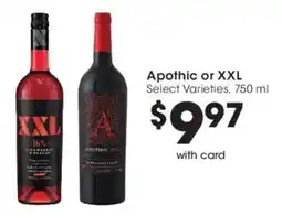 Kroger Apothic or XXL offer
