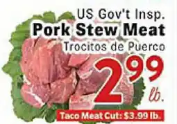 Rio Valley Market US Gov't Insp. Pork Stew Meat offer