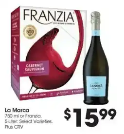 Food 4 Less La Marca or Franzia offer
