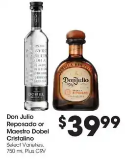 Food 4 Less Don Julio Reposado or Maestro Dobel Cristalino offer