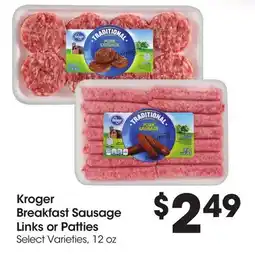 Food 4 Less Kroger Breakfast Sausage Links or Patties offer