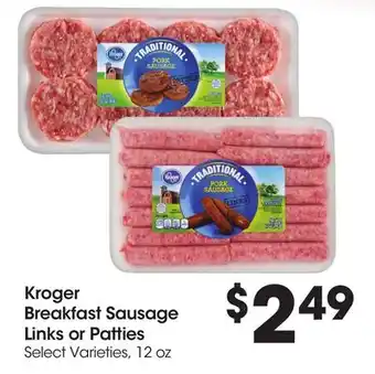 Food 4 Less Kroger Breakfast Sausage Links or Patties offer