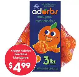 Food 4 Less Kroger Adorbs Seedless Mandarins offer