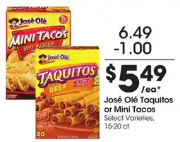 Food 4 Less José Olé Taquitos or Mini Tacos offer