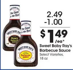 Food 4 Less Sweet Baby Ray's Barbecue Sauce offer