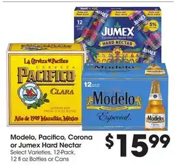 Food 4 Less Modelo, Pacifico, Corona or Jumex Hard Nectar offer