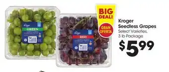 Food 4 Less Kroger Seedless Grapes offer