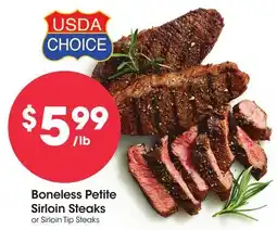 Food 4 Less Boneless Petite Sirloin Steaks offer