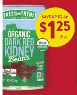 Fresh Thyme FRESH FROM THYME ORGANIC DARK RED KIDNEY Beans offer