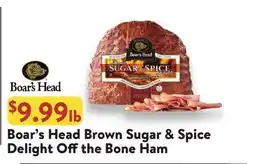Fresh Thyme Boar's Head Brown Sugar & Spice Delight Off the Bone Ham offer